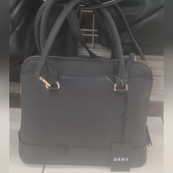 Bolso de hombro DKNY Bryant Park con cremallera con logotipo negro - Picture 2 of 4